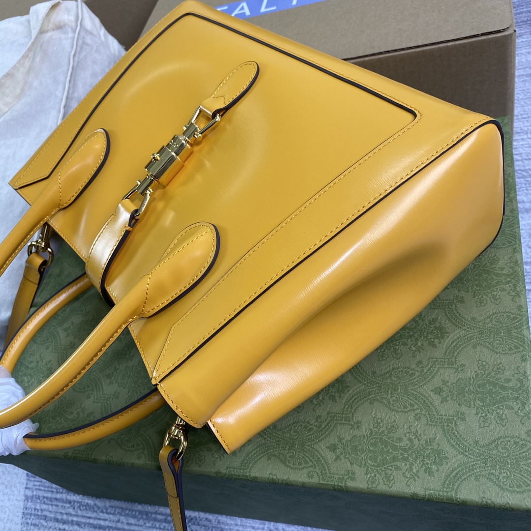 Gucci Jackie 1961 Medium Tote Bag Shoulder Bag 649016 Yellow